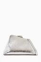 The Attico Day Off Craquele Shoulder Bag in Metallic Leather