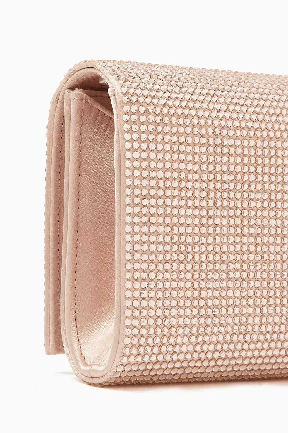 René Caovilla Aida Crystal-embellished Clutch Bag in Satin