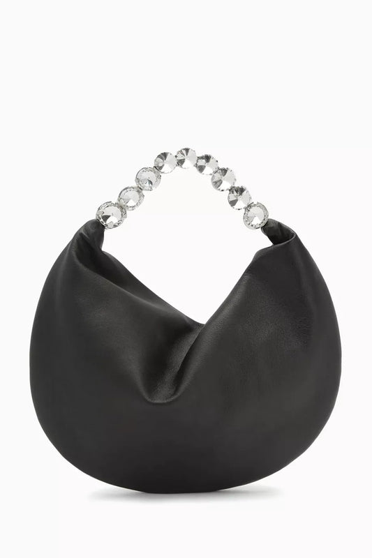 L'alingi London Crystal-embellished Hobo Bag in Leather