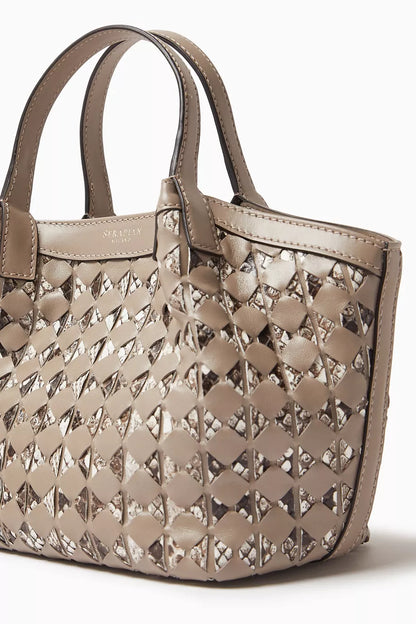 Serapian Mini Secret Bag in Mosaico Python Leather