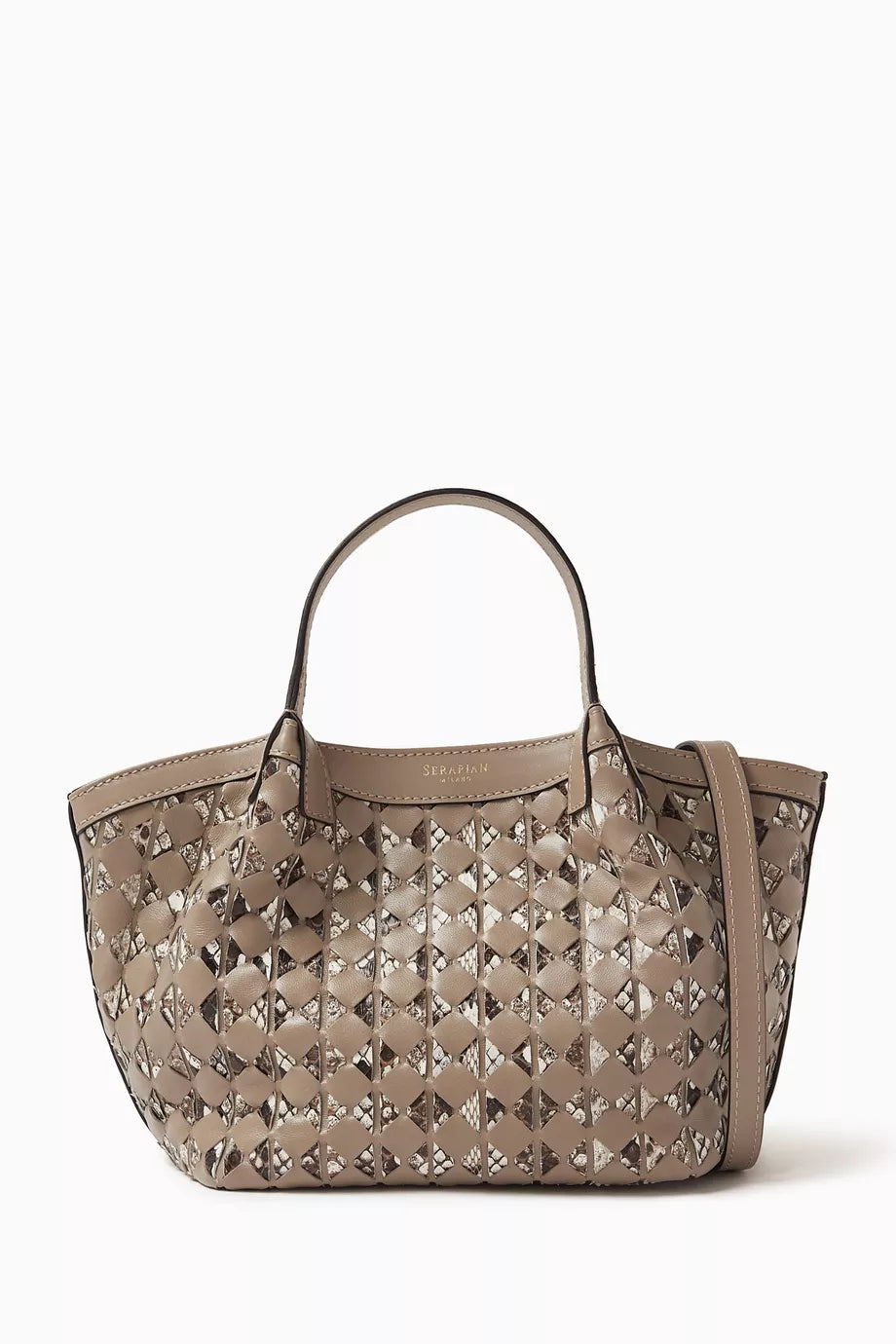 Serapian Mini Secret Bag in Mosaico Python Leather