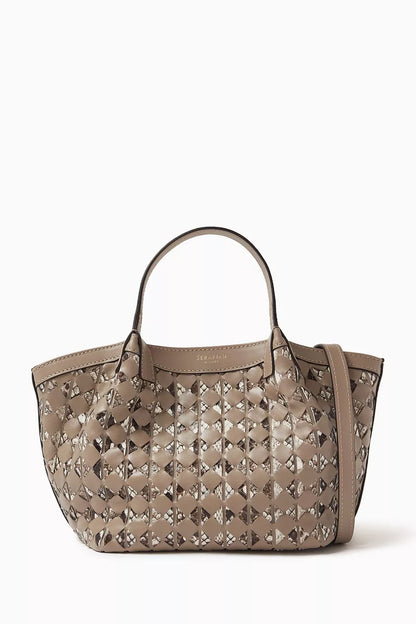Serapian Mini Secret Bag in Mosaico Python Leather