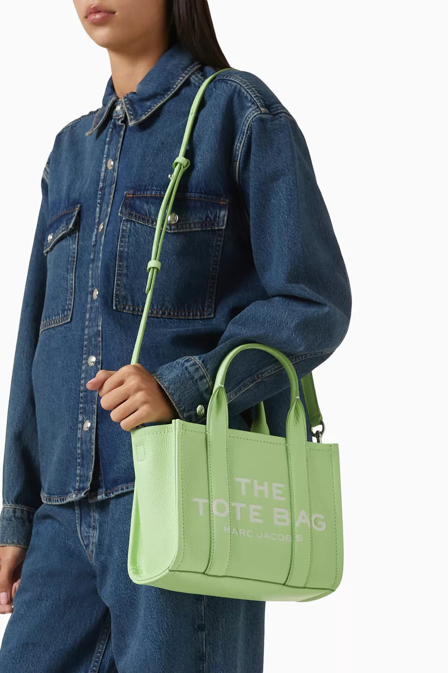 Marc Jacobs The Small Tote Bag in Leather Peppermint