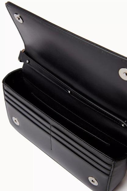 DOLCE & GABBANA Logo-embossed Crossbody Bag in Leather Black