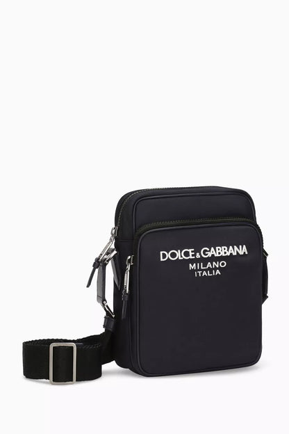 DOLCE & GABBANA Small DG Logo Crossbody Bag in Nylon