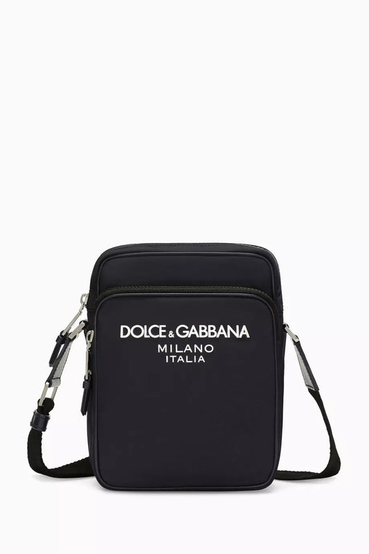 DOLCE & GABBANA Small DG Logo Crossbody Bag in Nylon
