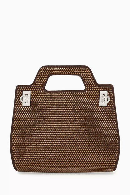 Ferragamo Mini Wanda Bag in Crystals