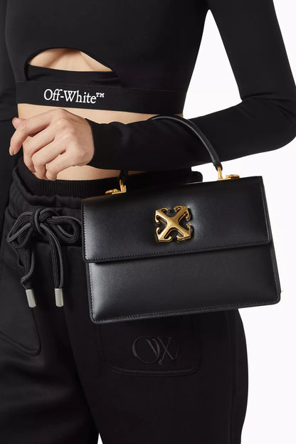 OFF-WHITE Jitney 1.4 Top Handle Bag in Calfskin Leather