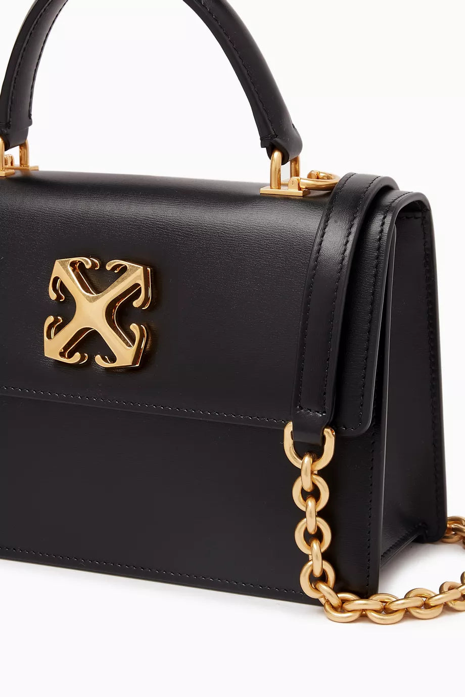 OFF-WHITE Jitney 1.4 Top Handle Bag in Calfskin Leather