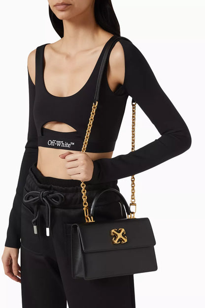 OFF-WHITE Jitney 1.4 Top Handle Bag in Calfskin Leather