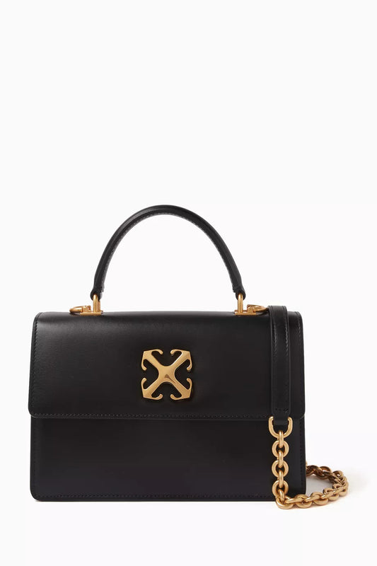 OFF-WHITE Jitney 1.4 Top Handle Bag in Calfskin Leather