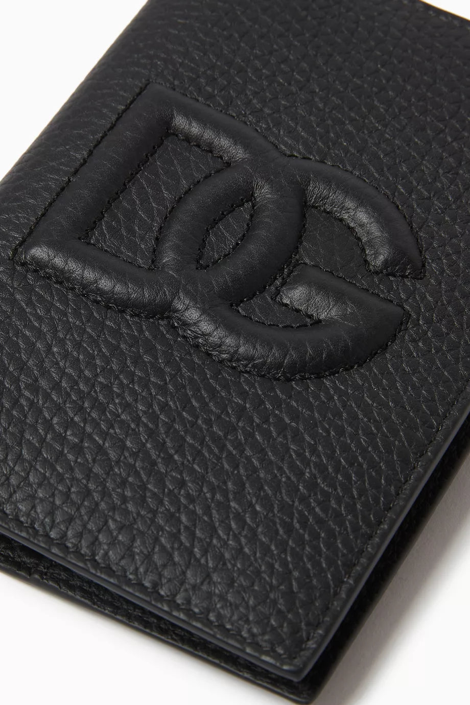 DOLCE & GABBANA Logo-embossed Passport Holder in Leather