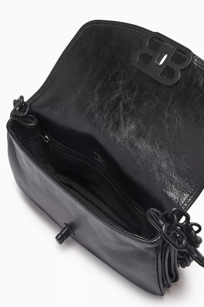 Balenciaga  Smal BB Soft Flap Bag in Leather Black