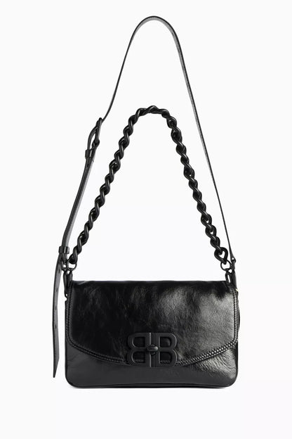 Balenciaga  Smal BB Soft Flap Bag in Leather Black
