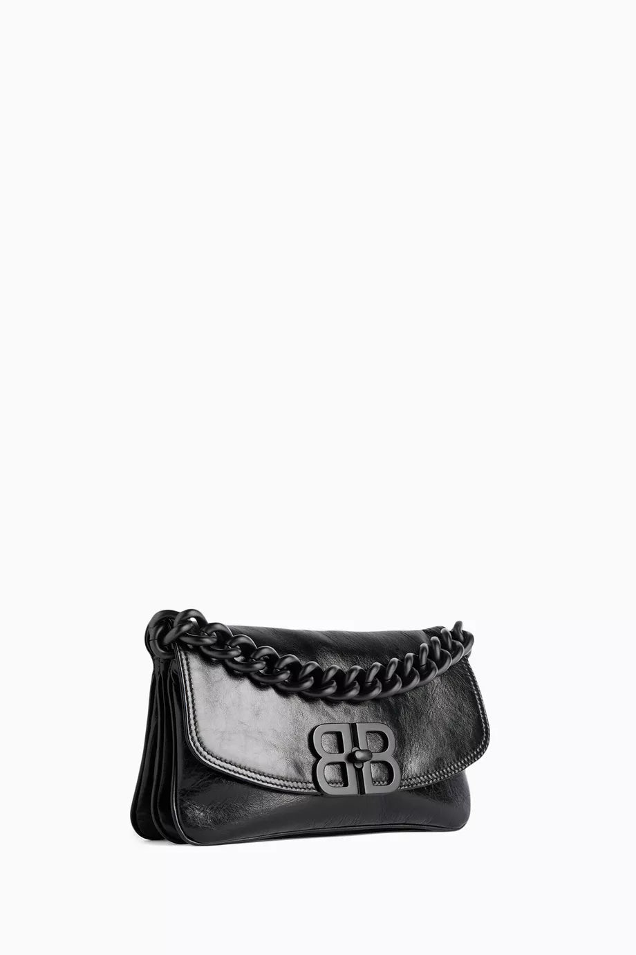 Balenciaga  Smal BB Soft Flap Bag in Leather Black