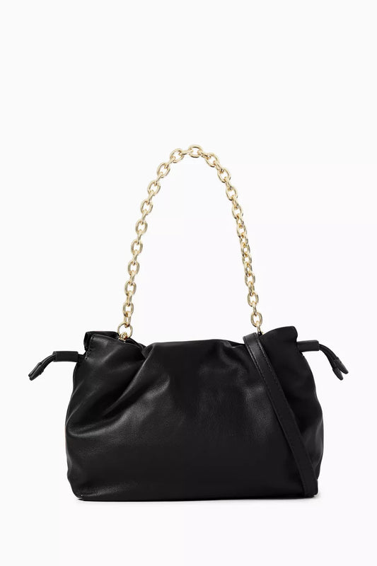 Studio Amelia Alexandra Petite Drawstring Clutch in Leather