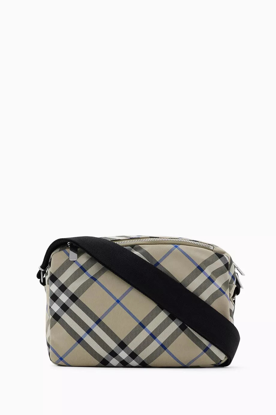 Burberry Check-print Crossbody Bag in Nylon Lichen Men