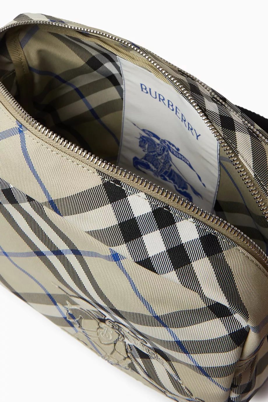 Burberry Check-print Crossbody Bag in Nylon Lichen Men