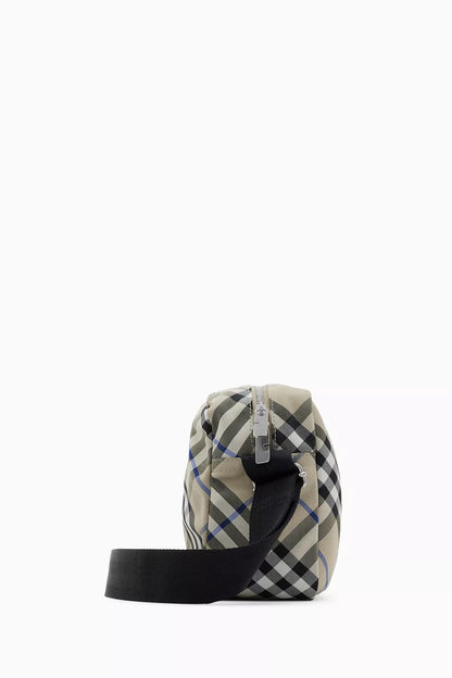 Burberry Check-print Crossbody Bag in Nylon Lichen Men