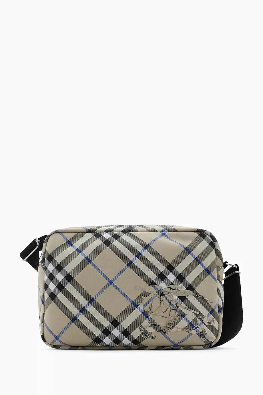 Burberry Check-print Crossbody Bag in Nylon Lichen Men