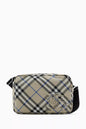 Burberry Check-print Crossbody Bag in Nylon Lichen Men