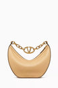Valentino Valentino Garavani Small Vlogo Moon Hobo Shoulder Bag in Leather