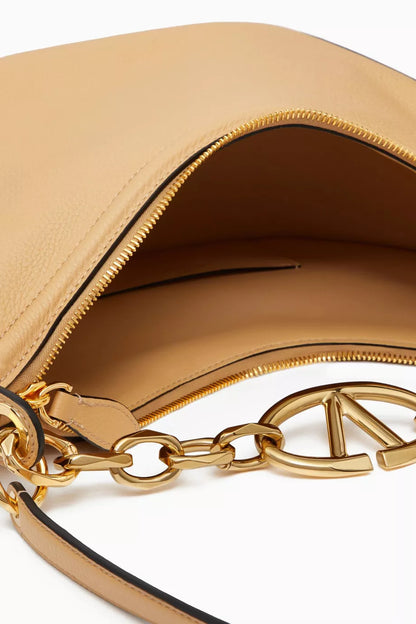 Valentino Valentino Garavani Small Vlogo Moon Hobo Shoulder Bag in Leather