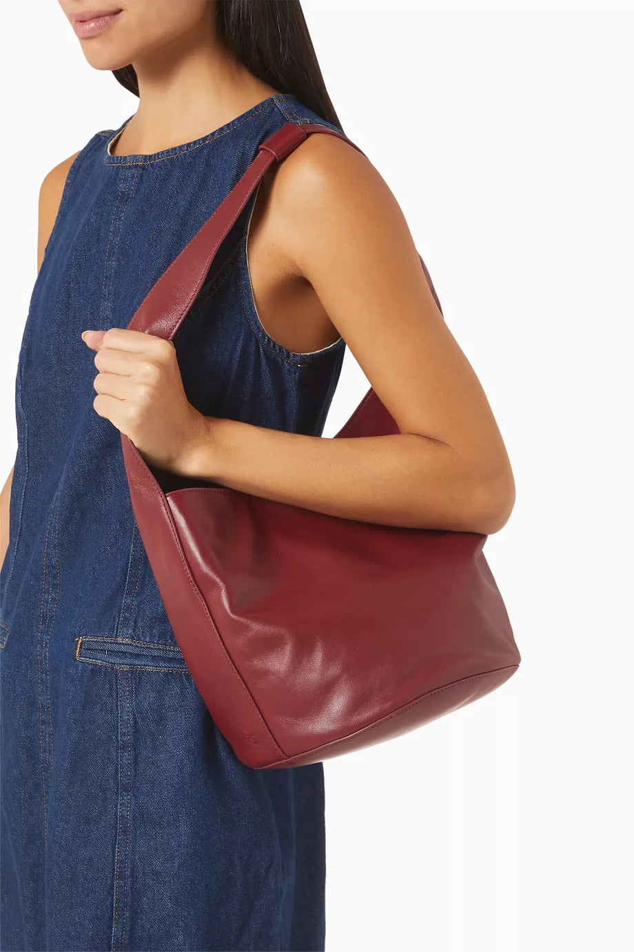 Reformation Medium Silvana Bucket Shoulder Bag in Nappa
