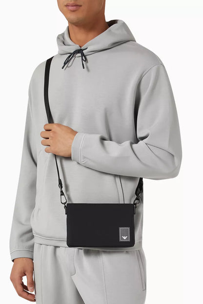 Emporio Armani Logo Travel Crossbody Bag in Nylon Men