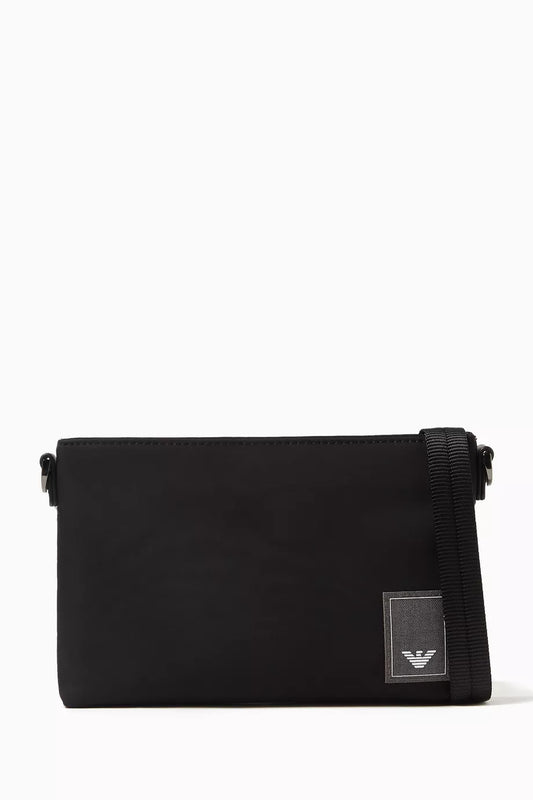 Emporio Armani Logo Travel Crossbody Bag in Nylon Men