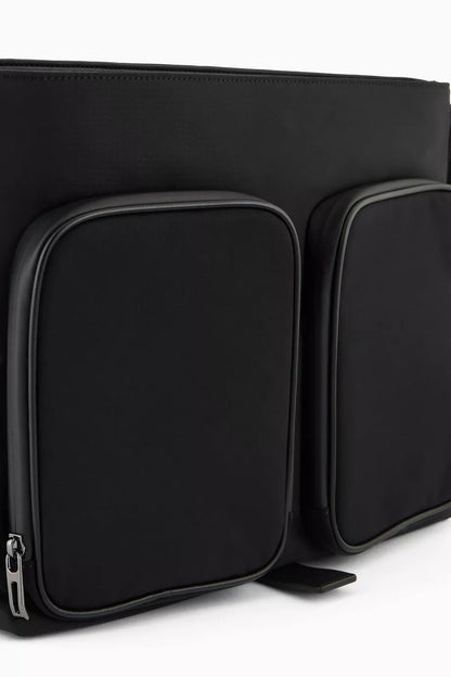 Emporio Armani Logo Messenger Bag in Nylon Men