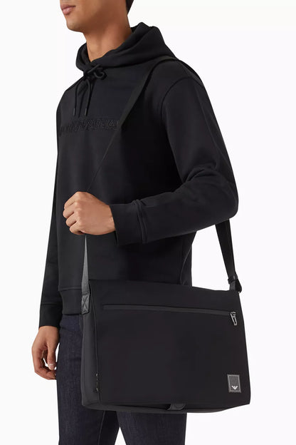 Emporio Armani Logo Messenger Bag in Nylon Men
