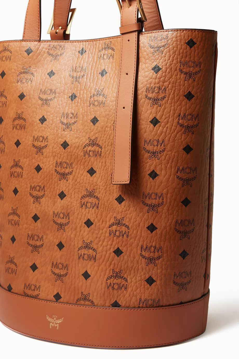 MCM Aren VI Tote Bag in Visetos Cognac