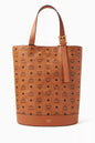 MCM Aren VI Tote Bag in Visetos Cognac