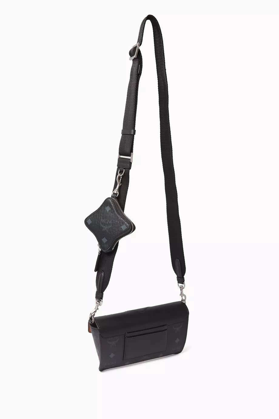 MCM Small Crossbody Pouch in Visetos Black