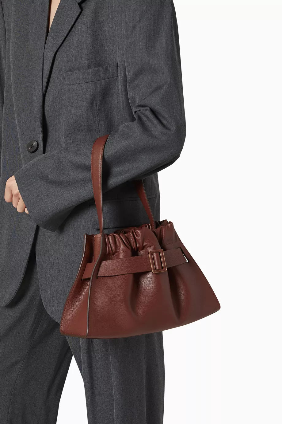 BOYY Scrunchy Satchel Bag in Grained Calfskin Leather