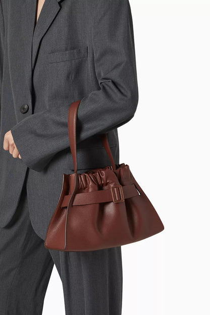 BOYY Scrunchy Satchel Bag in Grained Calfskin Leather