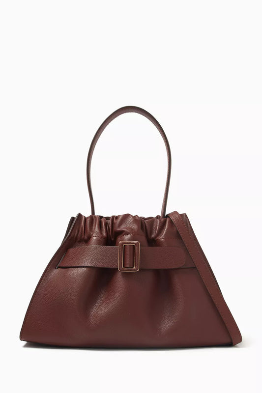 BOYY Scrunchy Satchel Bag in Grained Calfskin Leather