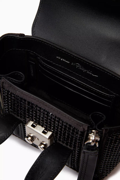 3.1 Phillip Lim Nano Pashli Crystal Satchel Bag in Technical Satin