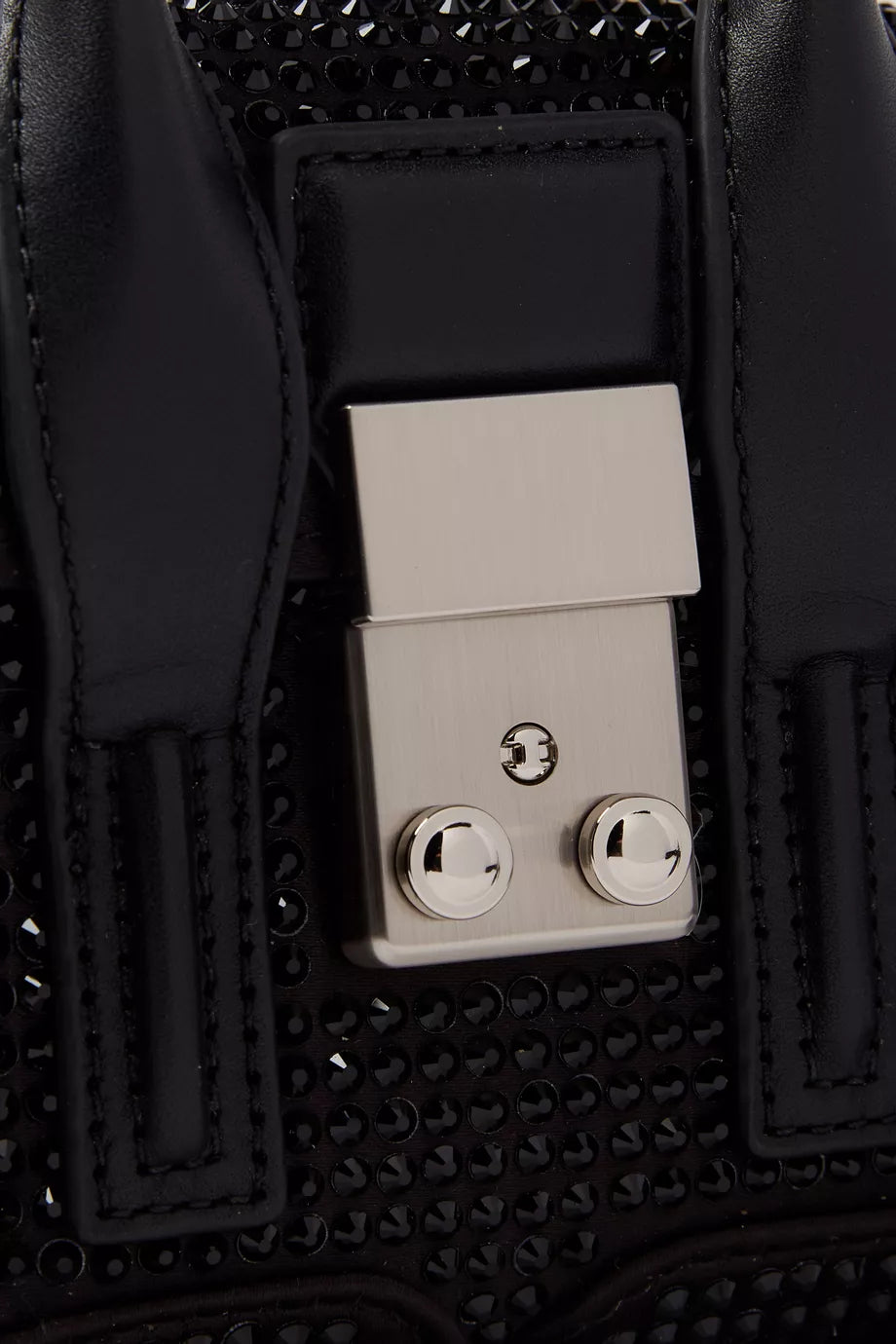 3.1 Phillip Lim Nano Pashli Crystal Satchel Bag in Technical Satin