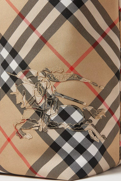 ML Classics Tote Bag in Check Fabric Beige Men