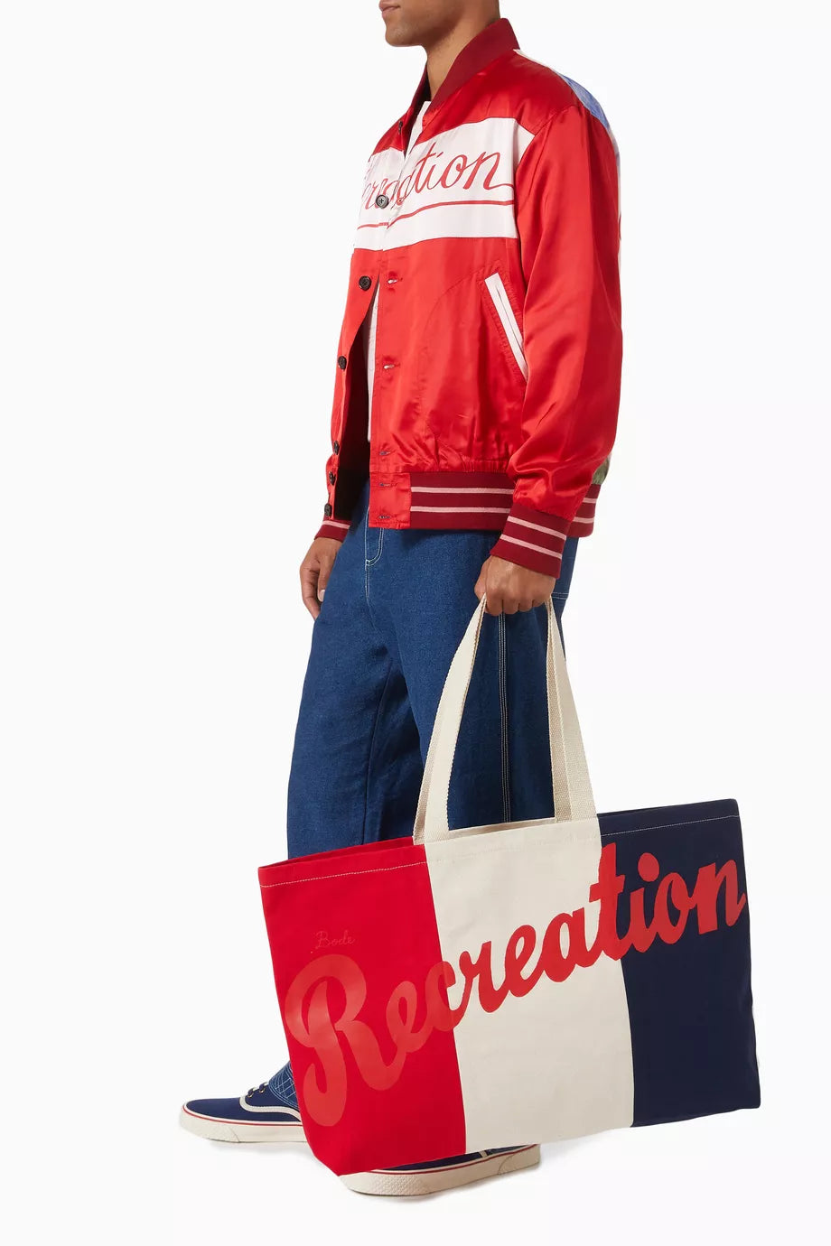 BODE Recreation Tote Bag in Cotton-canvas