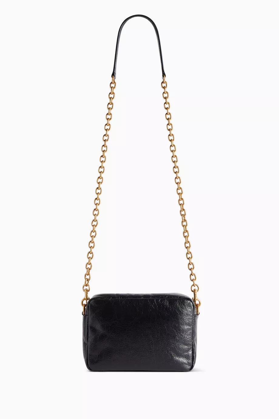 Balenciaga XS Monaco Camera Bag in Arena Calfskin Black