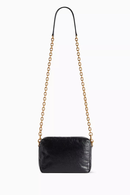 Balenciaga XS Monaco Camera Bag in Arena Calfskin Black