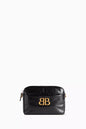 Balenciaga XS Monaco Camera Bag in Arena Calfskin Black