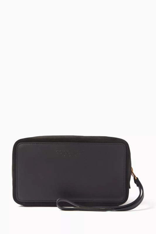GIORGIO ARMANI Toiletry Bag in Suede Men