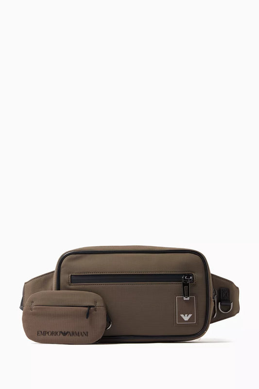 Emporio Armani Eagle Logo Belt Bag in Nylon Men
