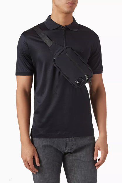 Emporio Armani Eagle Logo Belt Bag in Nylon Men