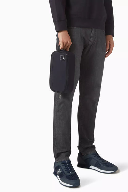 Emporio Armani Eagle Logo Wash Bag in Nylon Men