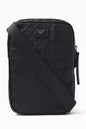 Emporio Armani Tech Case in Embossed Eagle-print Leather Men